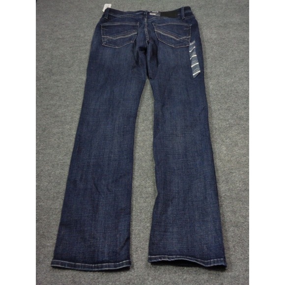 BKE Jean Men 32x34 Blue Jake Straight Buckle Denim Stretch Thick Stitch Werstern - Picture 7 of 13